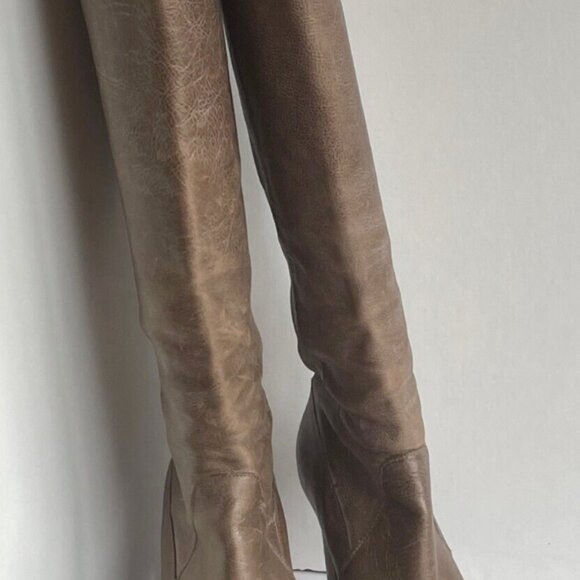 Enzo Angiolini Karissa Tall Leather High Heel Boots Light Brown Women’s 8.5 - Picture 7 of 9